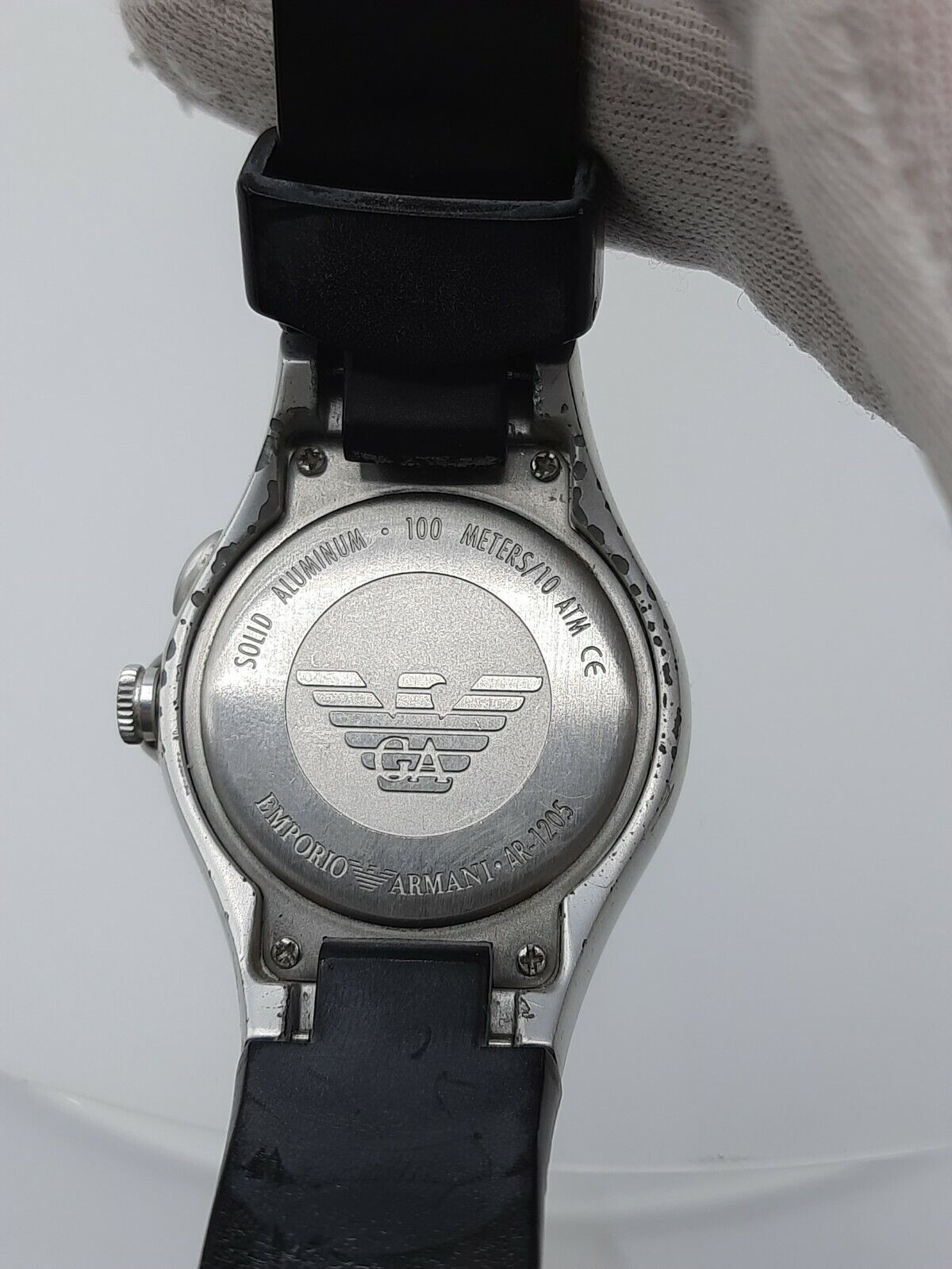 Emporio Armani AR1205 men's aluminum watch AR-1205 analog 10 ATM