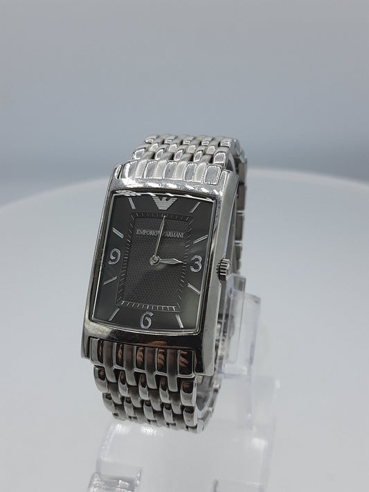 Emporio Armani AR0149 men's watch rectangular solid stainless steel AR-0149 5ATM