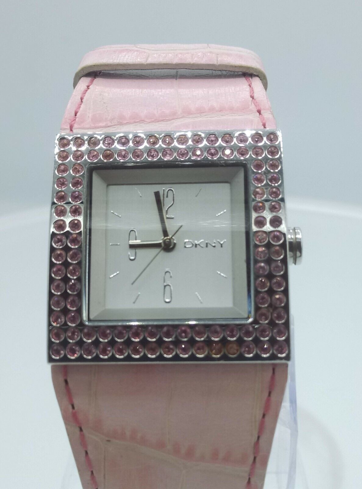 DKNY NY3370 ladies watch pink diamonds inserts pink strap NY-3370 3 ATM