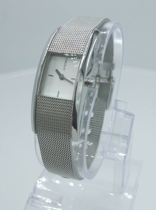 DKNY NY3630 ladies full steel time only watch mesh bracelet NY-3630 3 ATM