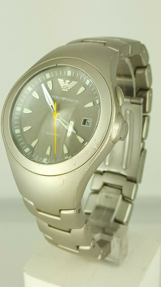 Emporio Armani AR1200 men's aluminium watch l AR-1200 analog 10 ATM