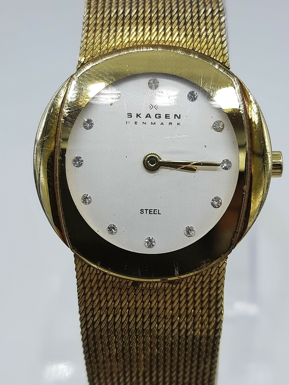 Skagen 589SGG ladies watch gold tone diamond dial 589SGG 3 ATM