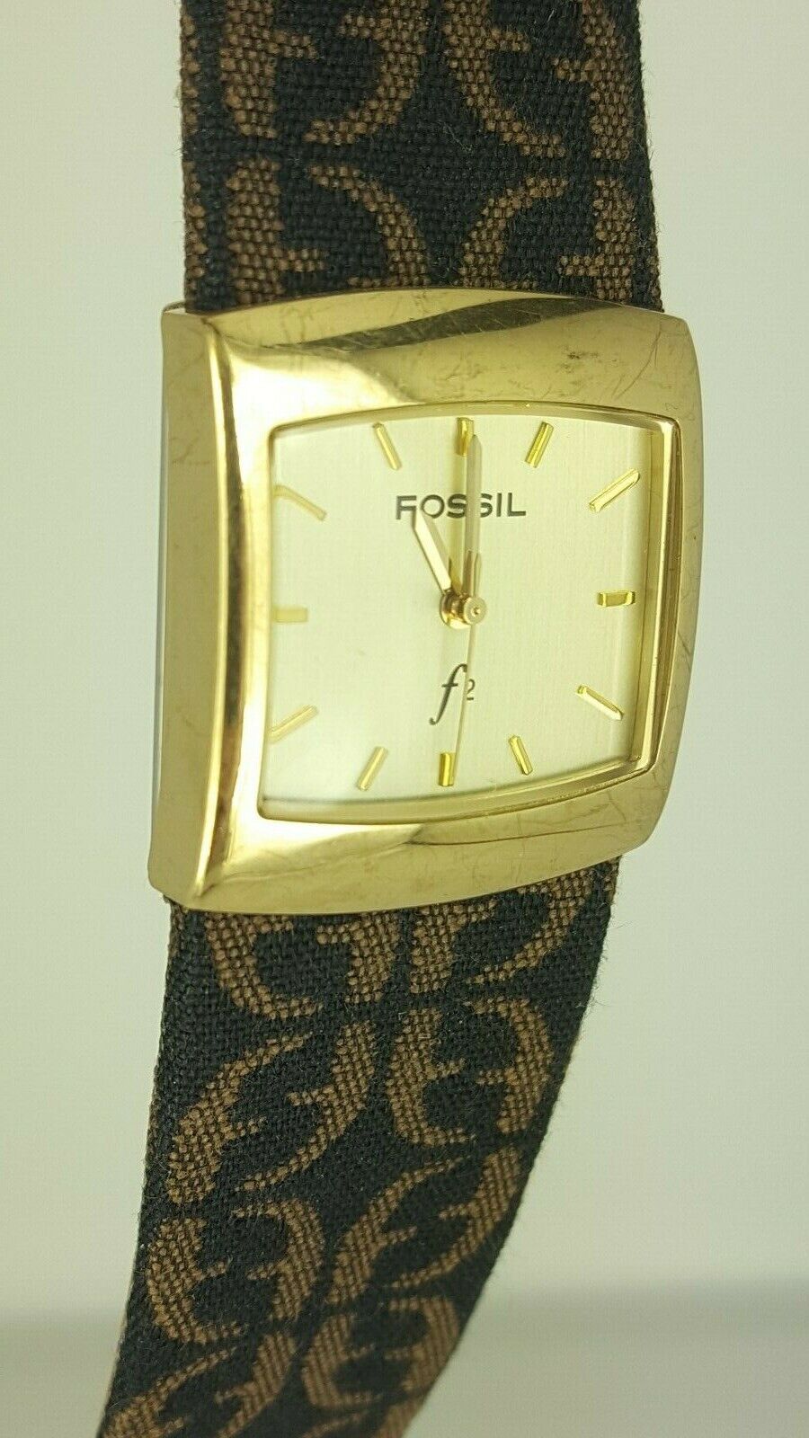 Fossil SI2010 ladies watch gold plated case SI-2010 analog 3 ATM