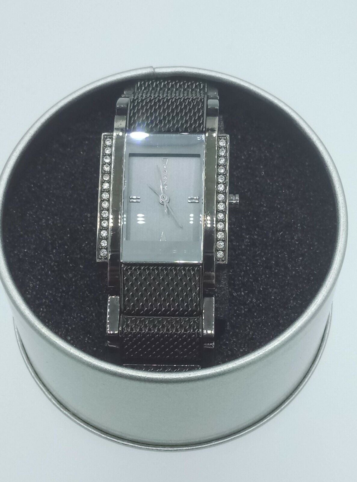 DKNY NY3749 ladies watch full black steel diamonds inserts NY-3749 3 ATM