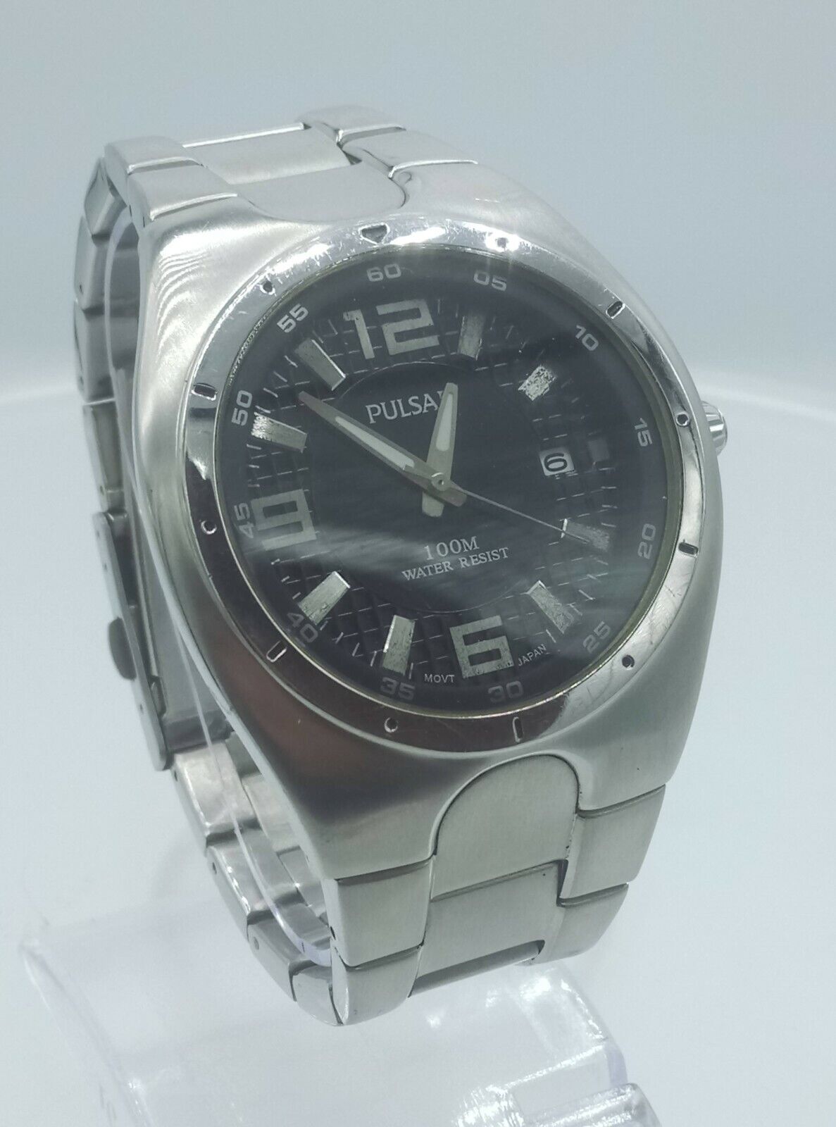 Pulsar VX42X202 men's watch solid stainless steel VX42-X202 analog 10 ATM