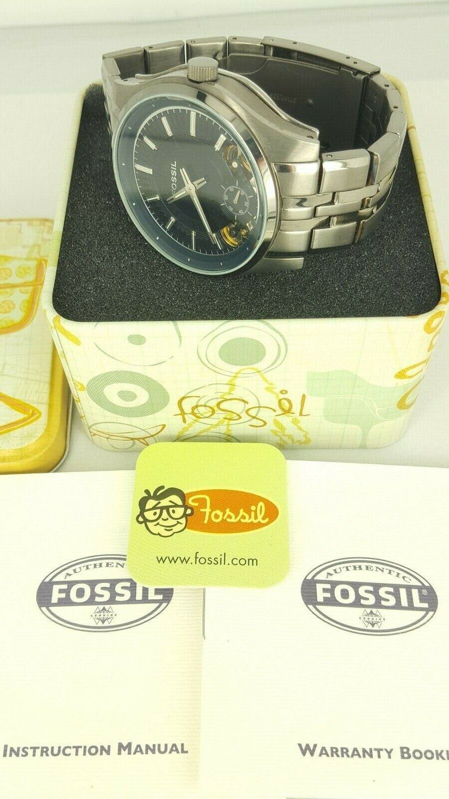 Fossil Twist ME 1066 men's watch solid gun metal ME-1066 analog 10 ATM