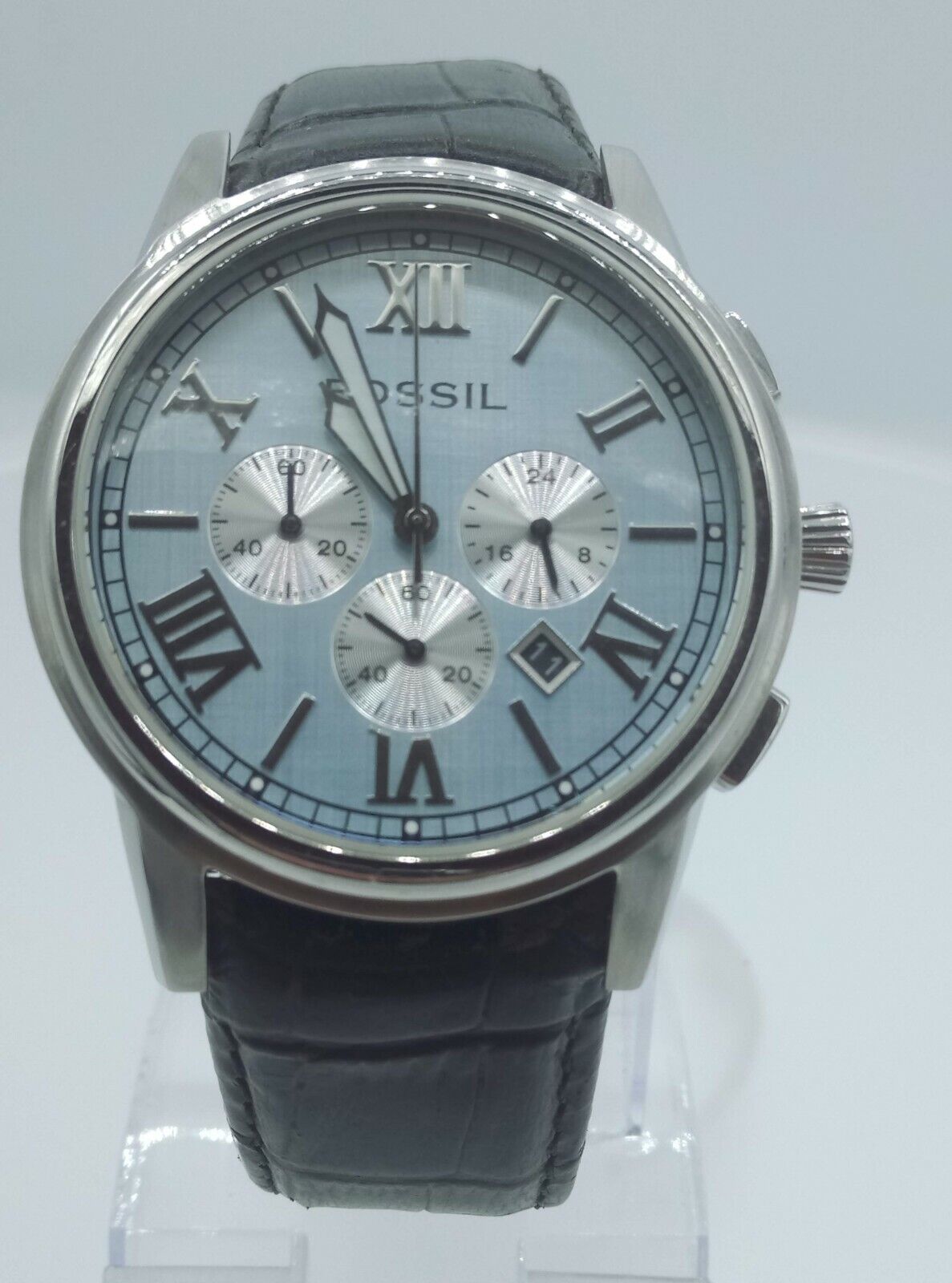 Fossil FS4071 Arkitet men's chrono watch blue dial FS-4071 analog 5 ATM