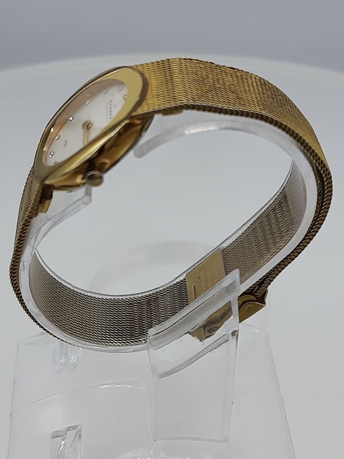 Skagen 589SGG ladies watch gold tone diamond dial 589SGG 3 ATM