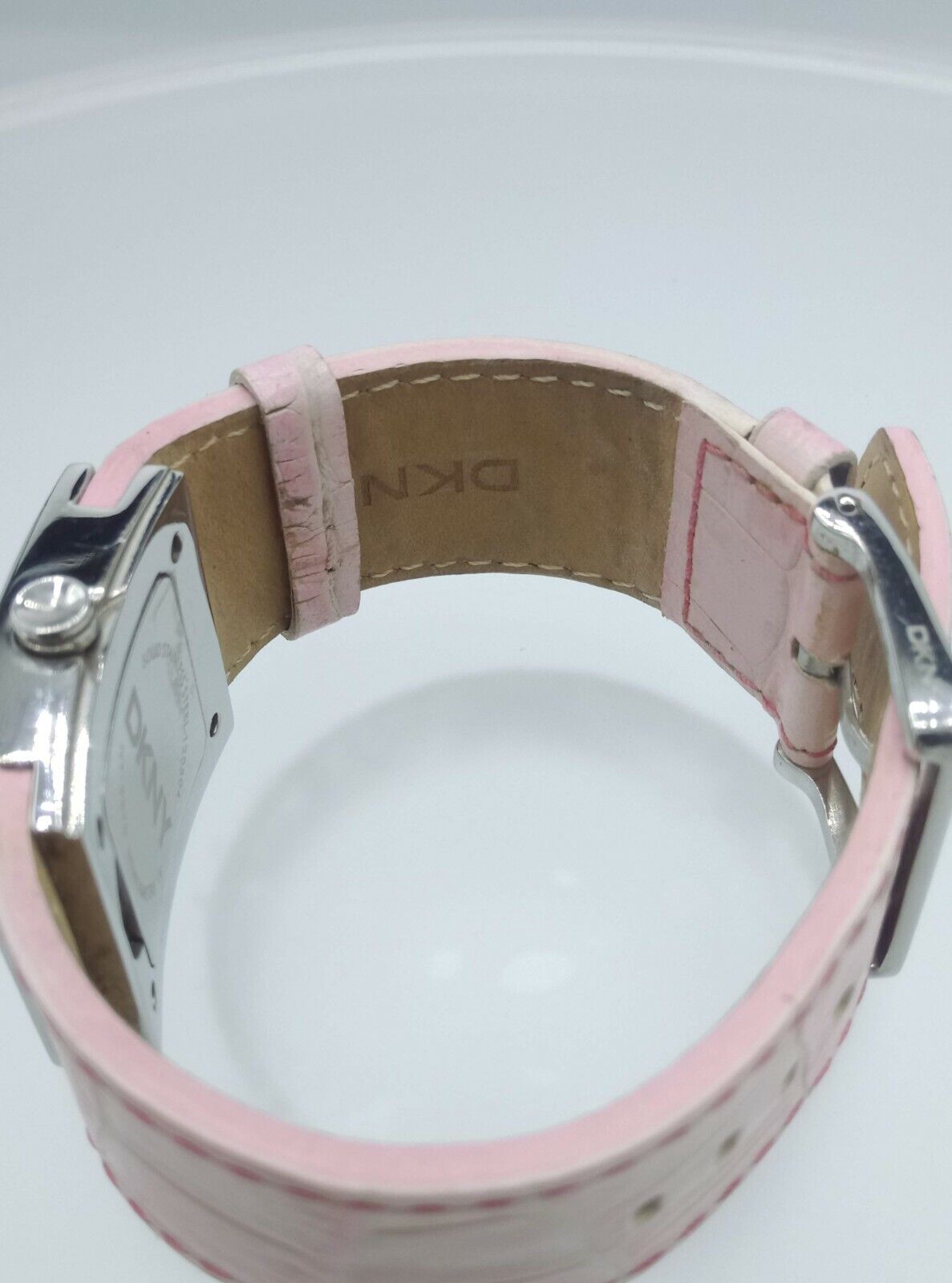 DKNY NY3370 ladies watch pink diamonds inserts pink strap NY-3370 3 ATM