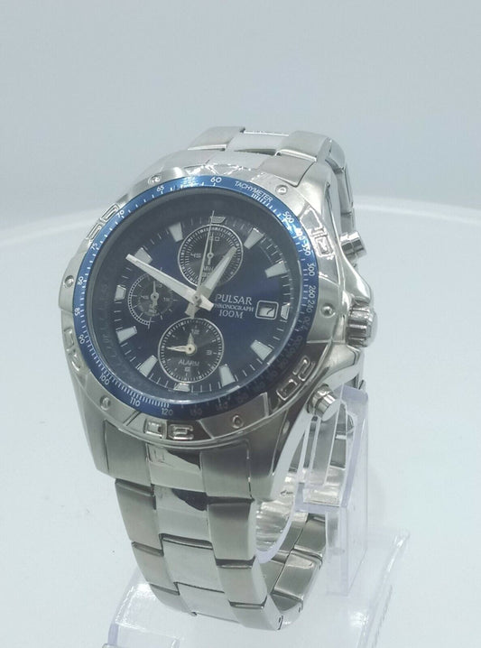 Pulsar VM82X194 orologio crono da uomo acciaio inossidabile massiccio...