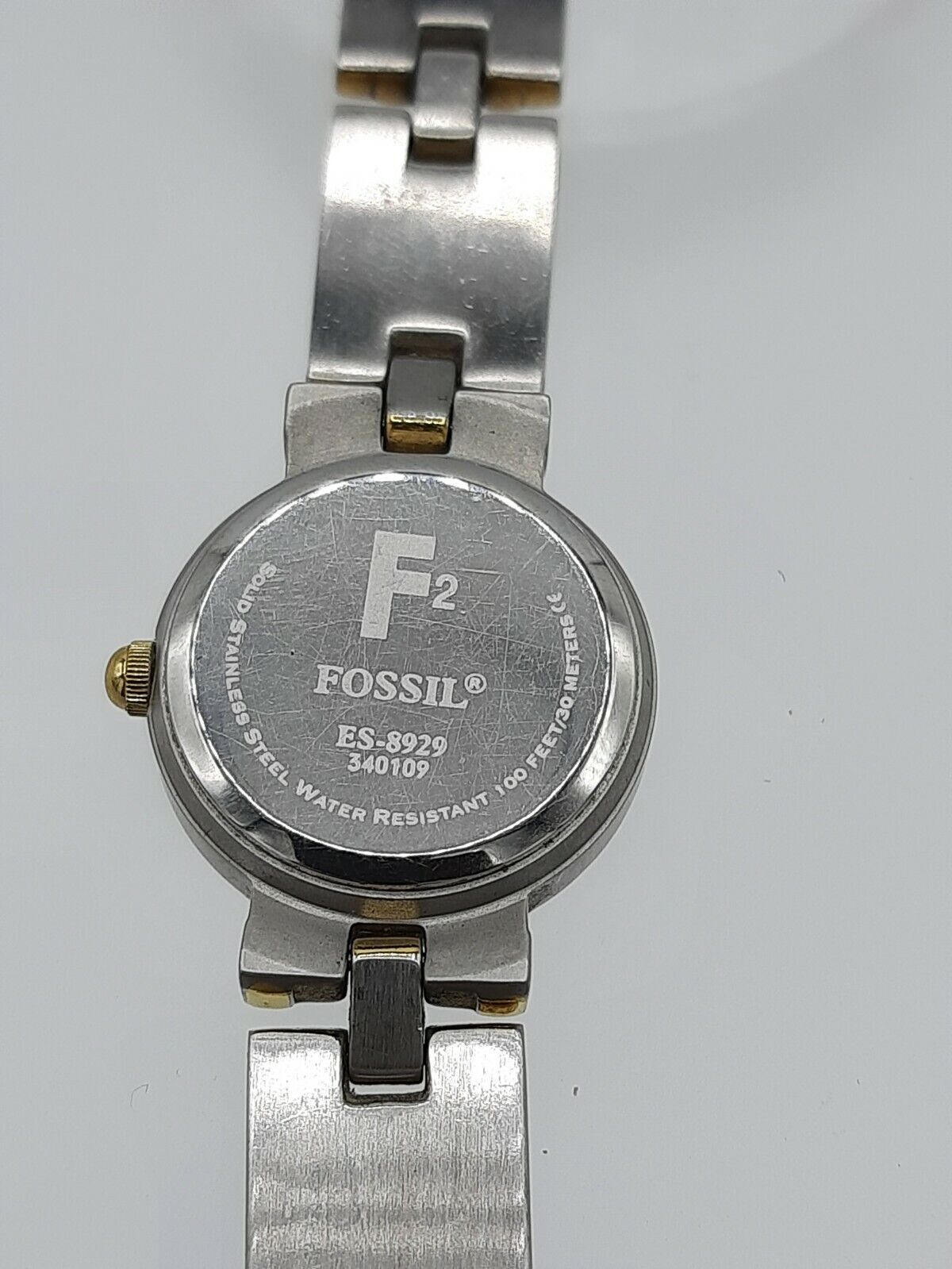 Fossil ES8929 ladies watch two tone stainless steel ES-8929 analog 3 ATM