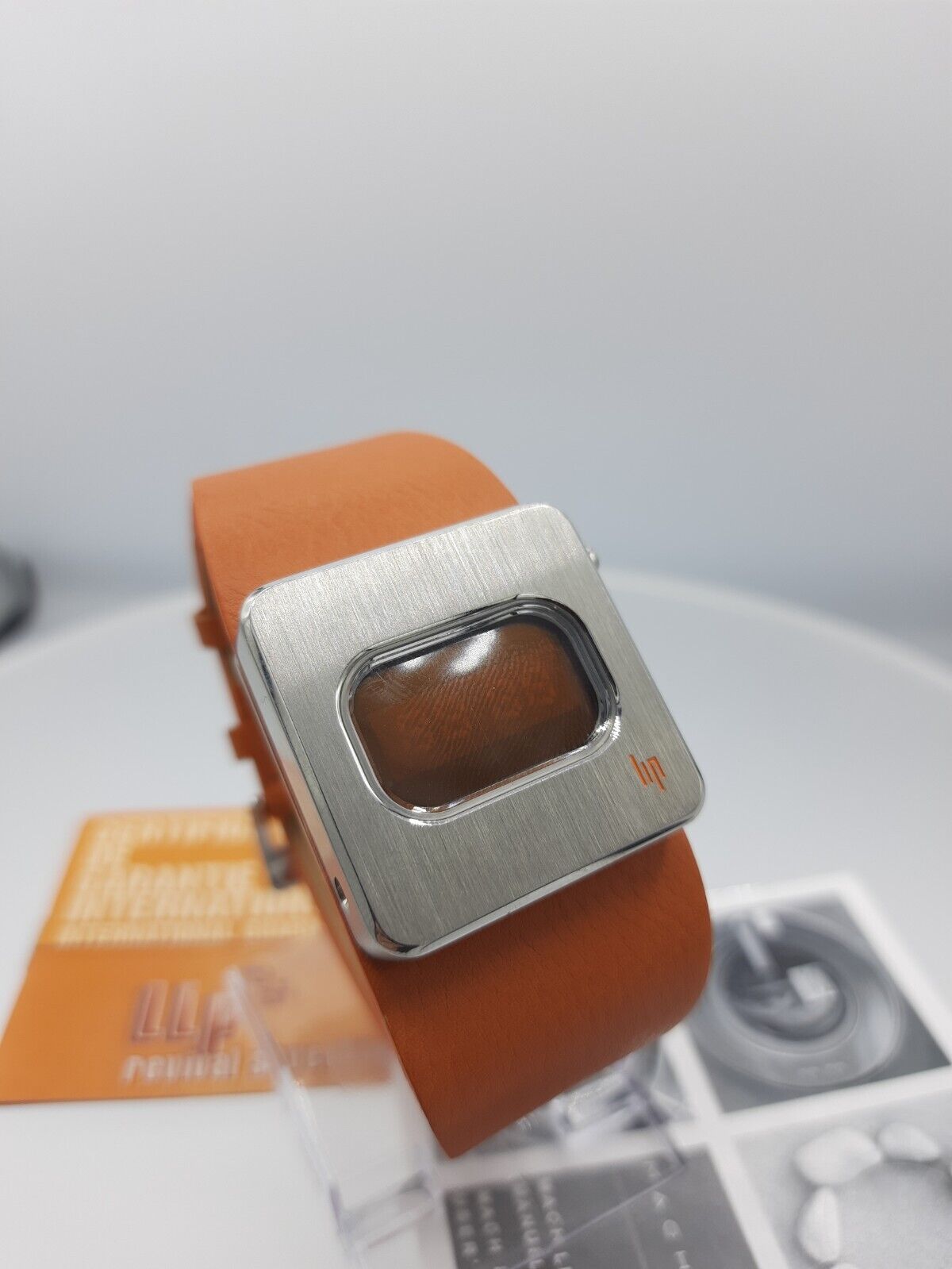 LIP 1871152 men's dgital watch Diode steel orange brown LED French design 5ATM