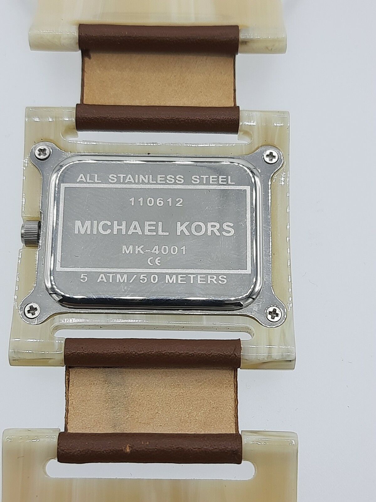 Michael Kors MK4001 ladies watch brown leather NOS MK-4001 5 ATM