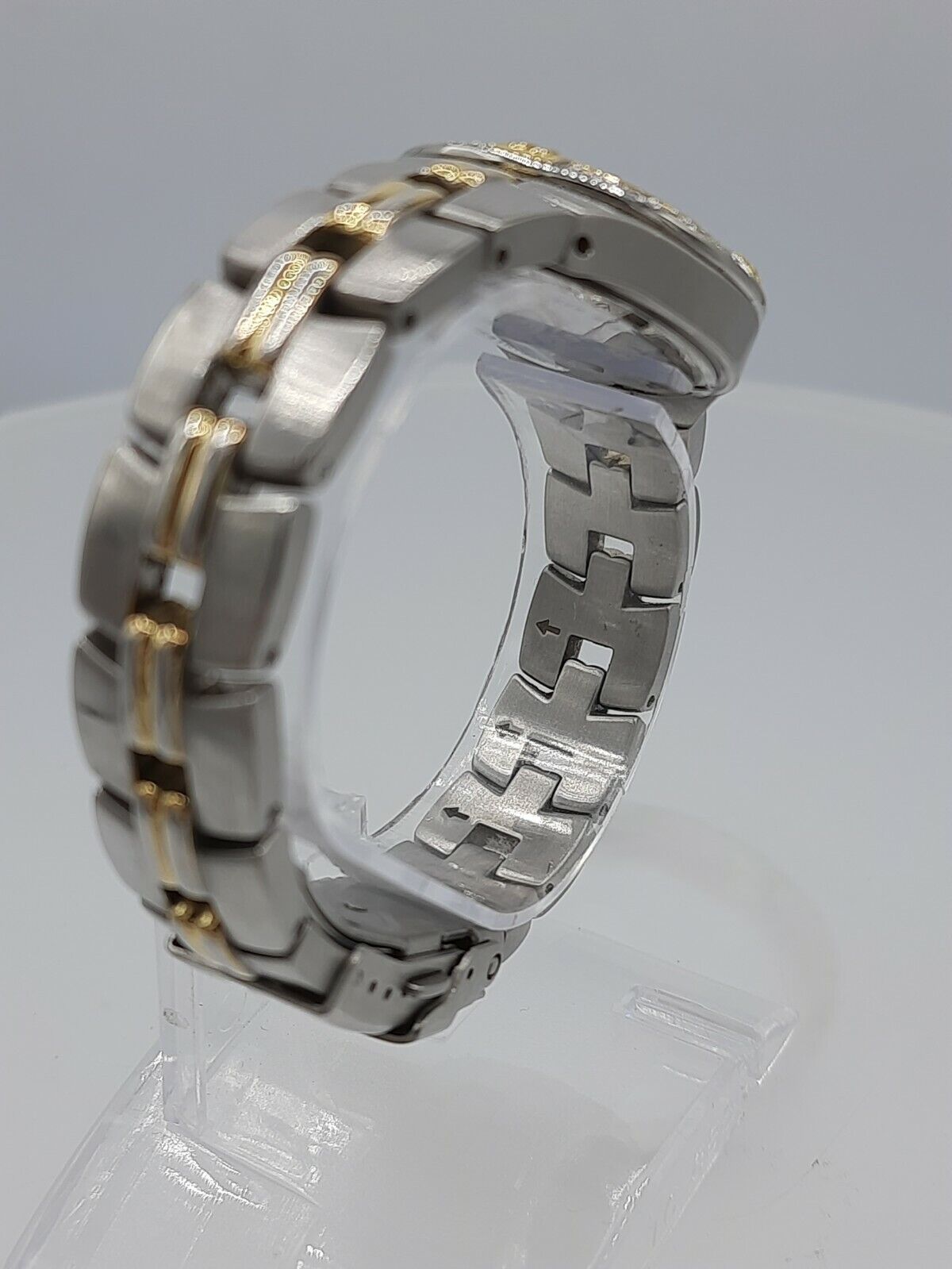 Fossil AM3461Blue ladies watch diamond bezel AM-3461 analog 10 ATM