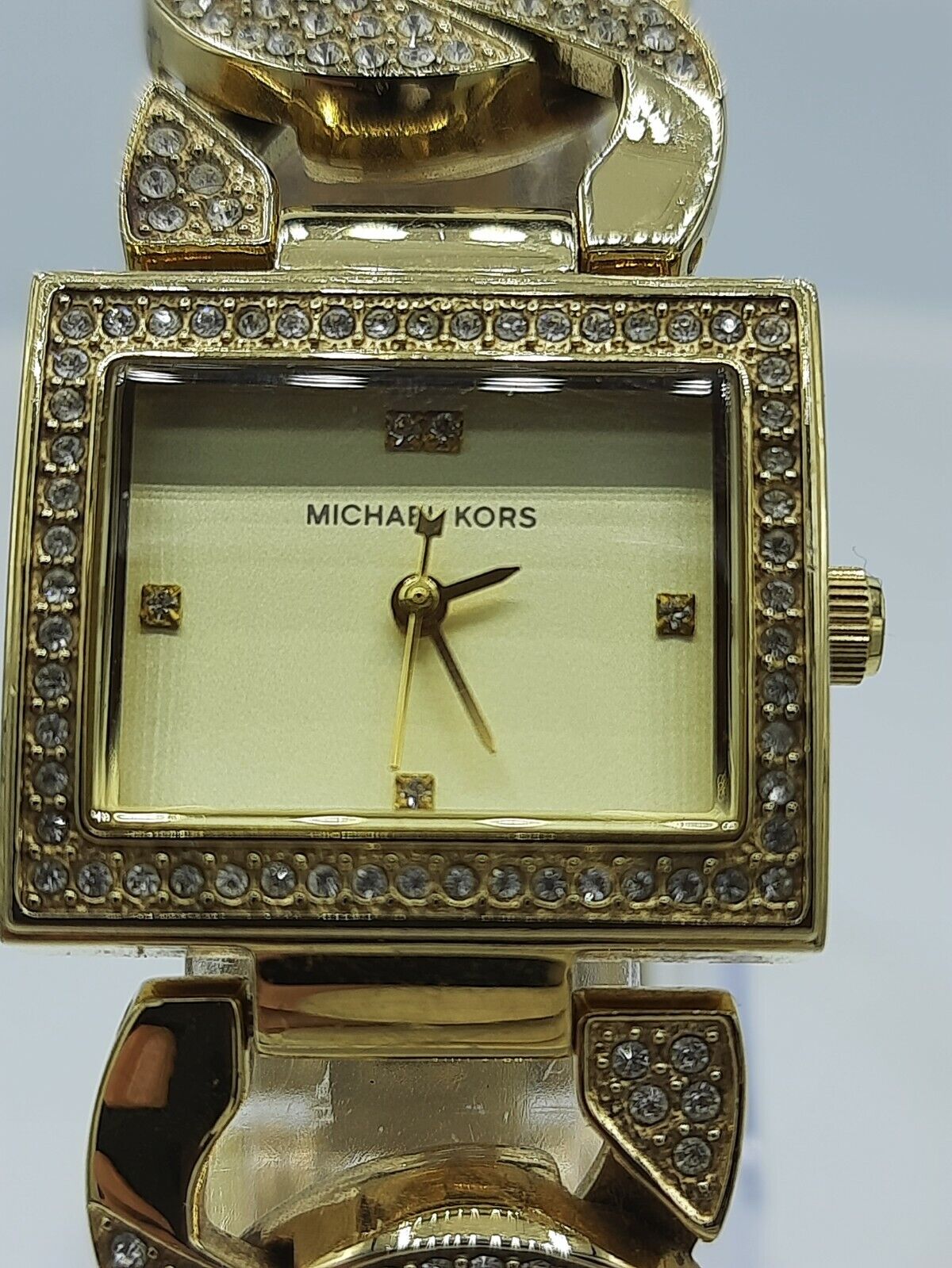 Michael Kors MK3080 ladies watch full gold colour diamonds inserts MK-3080 3ATM