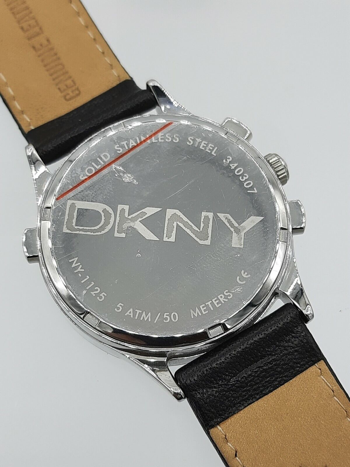 DKNY NY1125 men's watch NOS ana/digi stainless steel NY-1125 5 ATM