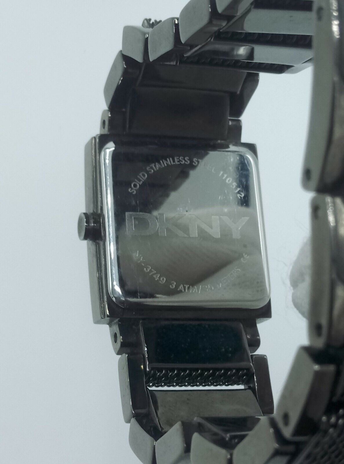 DKNY NY3749 ladies watch full black steel diamonds inserts NY-3749 3 ATM