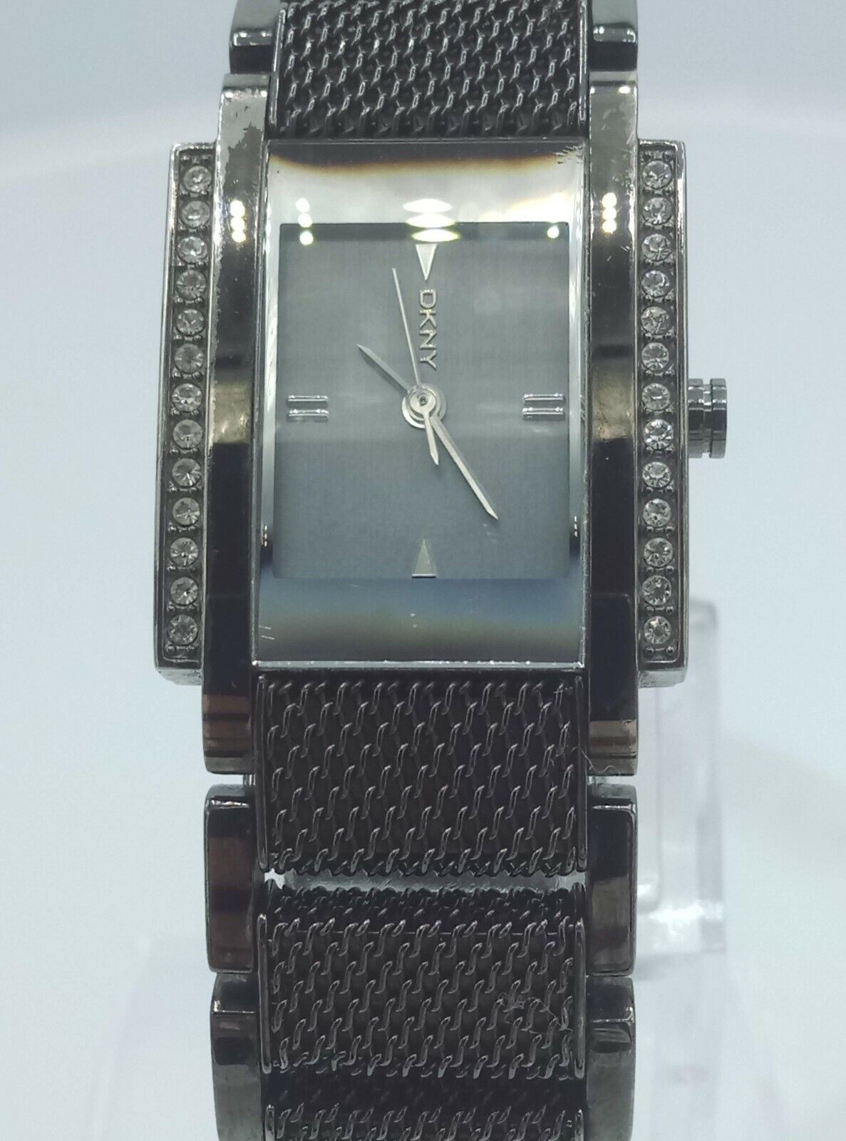 DKNY NY3749 ladies watch full black steel diamonds inserts NY-3749 3 ATM