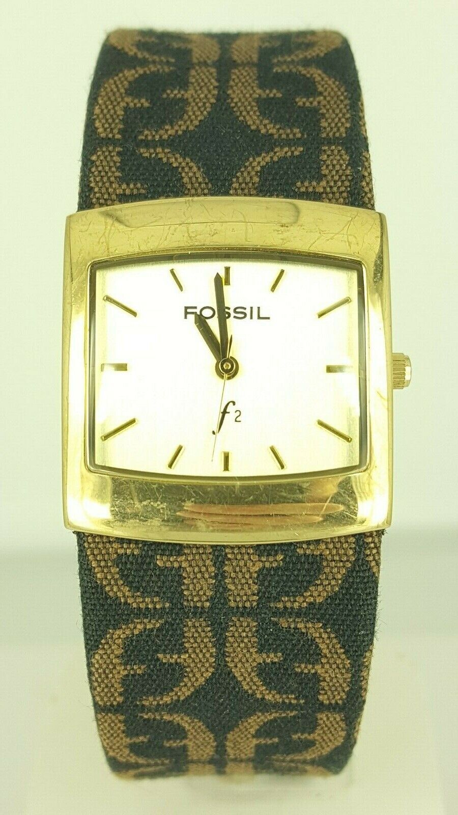 Fossil SI2010 ladies watch gold plated case SI-2010 analog 3 ATM