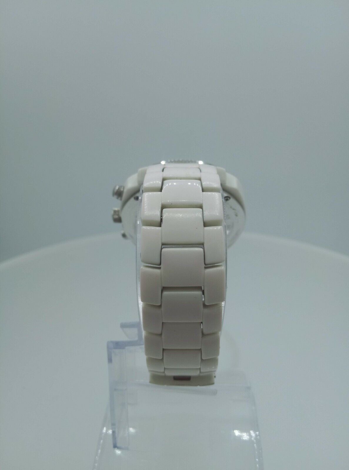 Michael Kors MK5079 ladies watch white plastic chrono watch MK-5079 5 ATM