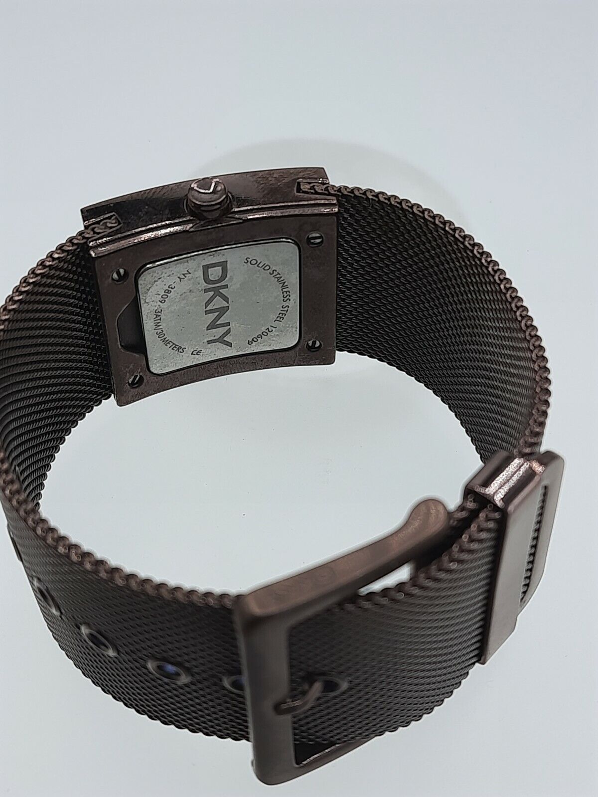 DKNY NY-3809 ladies full steel time only watch mesh bracelet NY-3809 3ATM