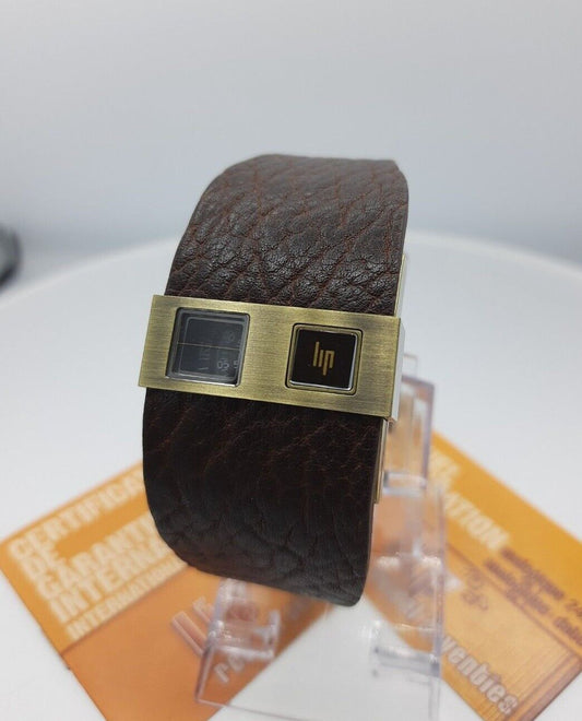 LIP 1871342 men's jumphourwatch Baschmakoff bronze darkbrown French design 10ATM