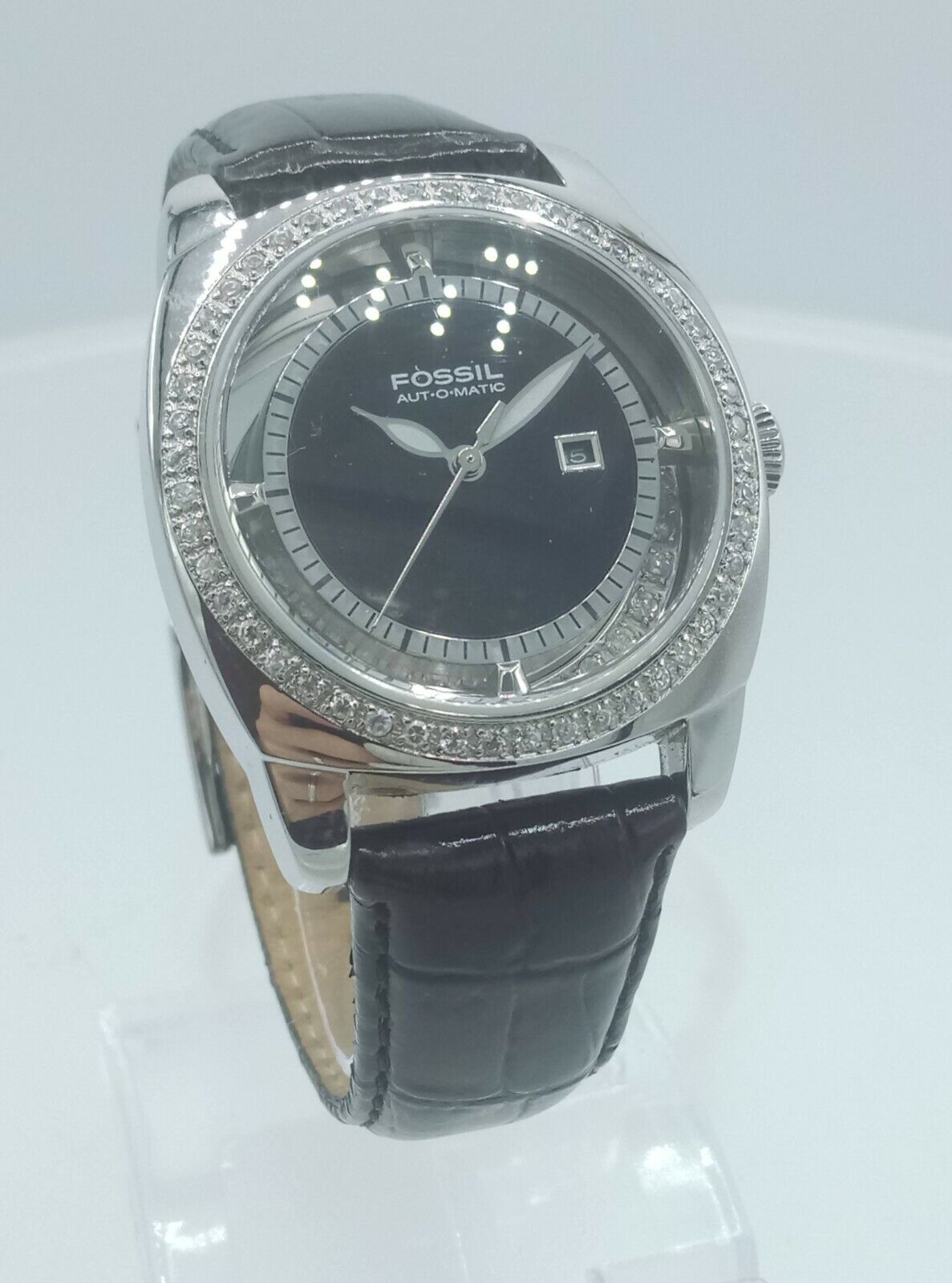 Fossil ES1368 ladies watch automatic diamonds insert ES-1368 analog 5 ATM