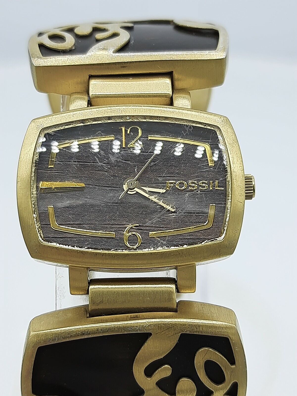 Fossil ES2145 ladies watch gold tone stainless steel ES-2145 analog 5 ATM