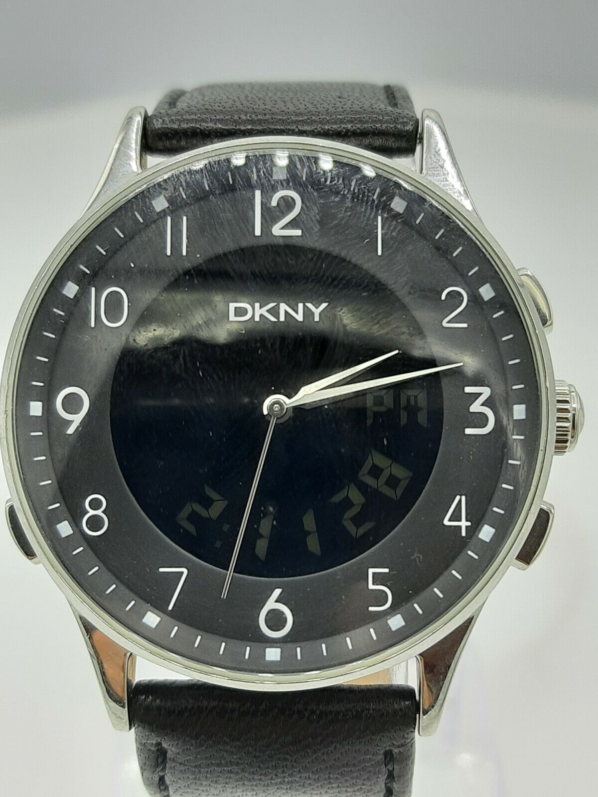 Montre pour homme DKNY NY1125 NOS ana/digi en acier inoxydable NY-1125 5 ATM