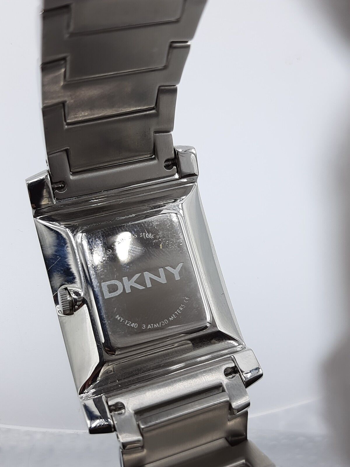 DKNY NY1240 men's watch rectangular solid stainless steel NY-1240 5 ATM