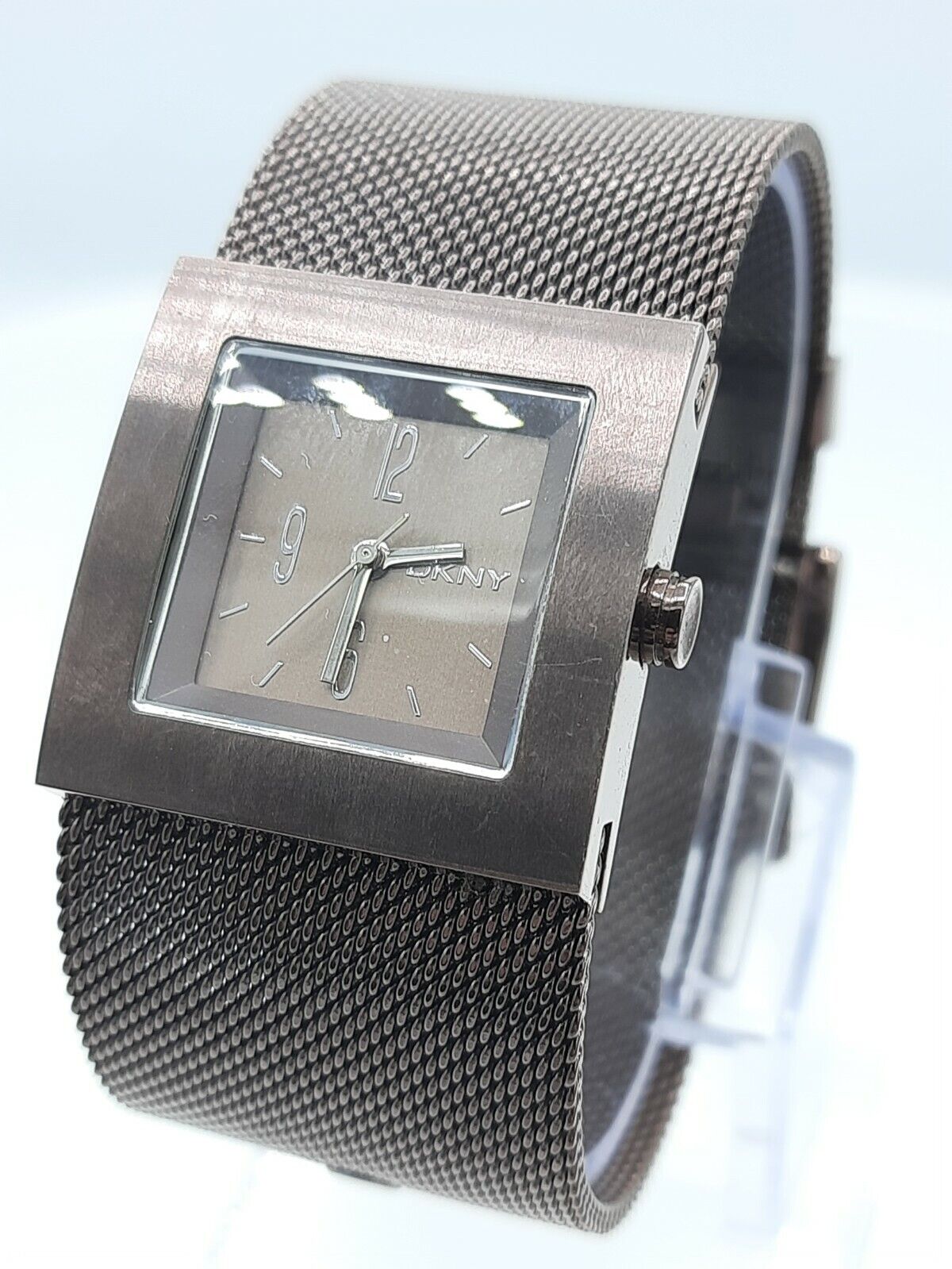 DKNY NY-3809 ladies full steel time only watch mesh bracelet NY-3809 3ATM