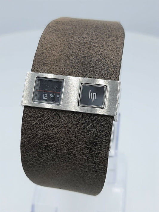 LIP  1871352 men's jumphourwatch Baschmakoff steel brown French design 10 ATM