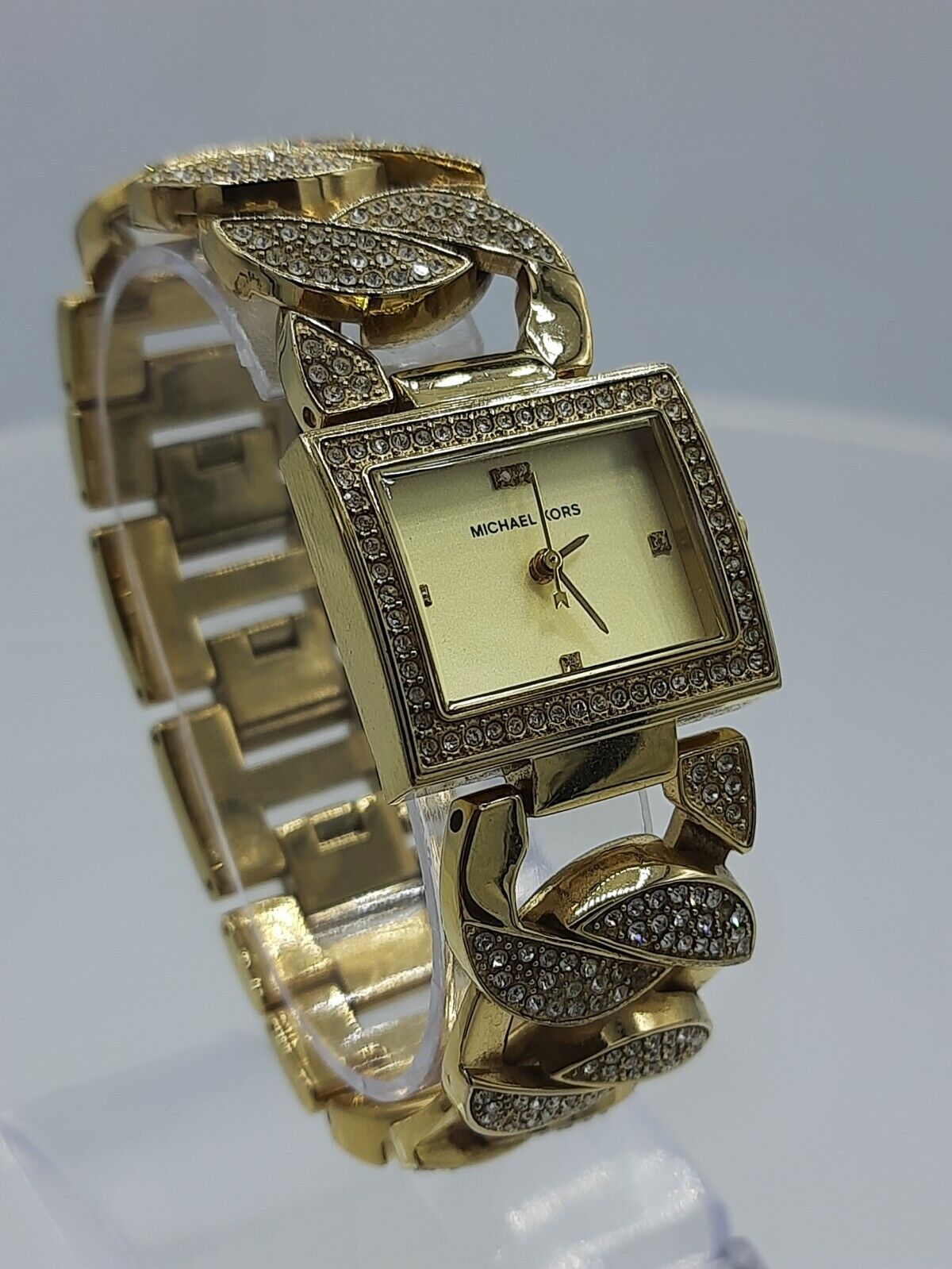 Michael Kors MK3080 ladies watch full gold colour diamonds inserts MK-3080 3ATM