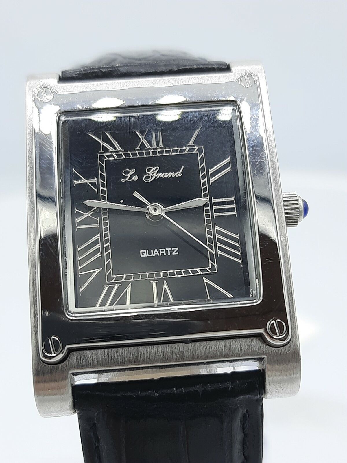 Le Grand watch men's cool looking vintage watch Full black analog 3 ATM