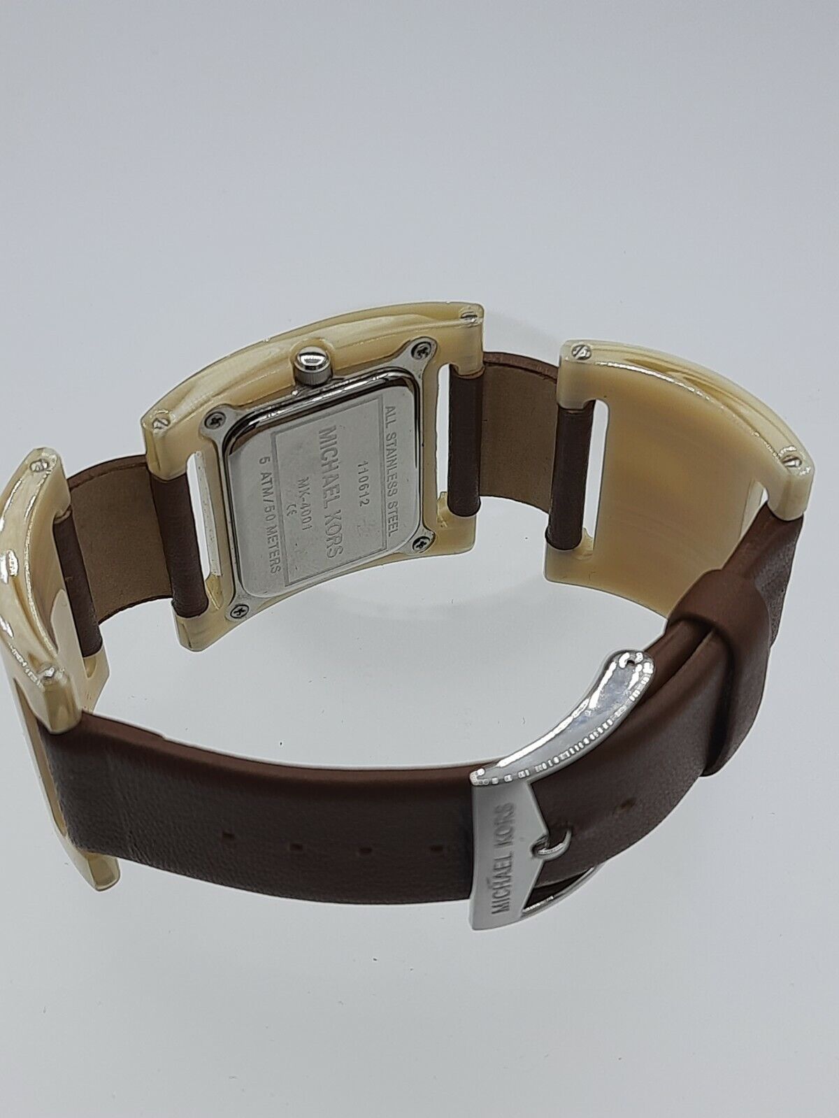 Michael Kors MK4001 ladies watch brown leather NOS MK-4001 5 ATM