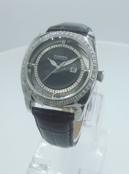 Fossil ES1368 ladies watch automatic diamonds insert ES-1368 analog 5 ATM