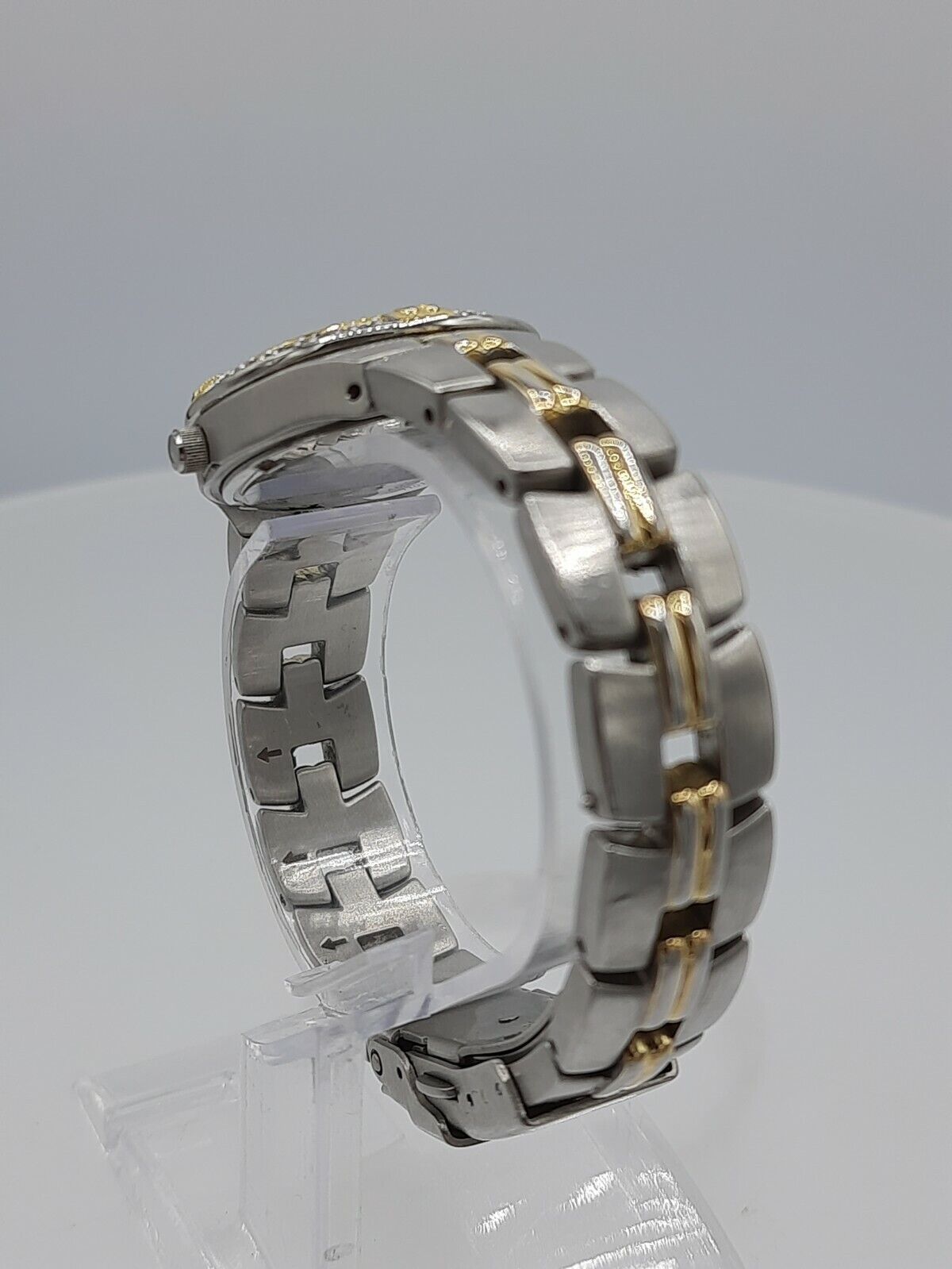 Fossil AM3461Blue ladies watch diamond bezel AM-3461 analog 10 ATM