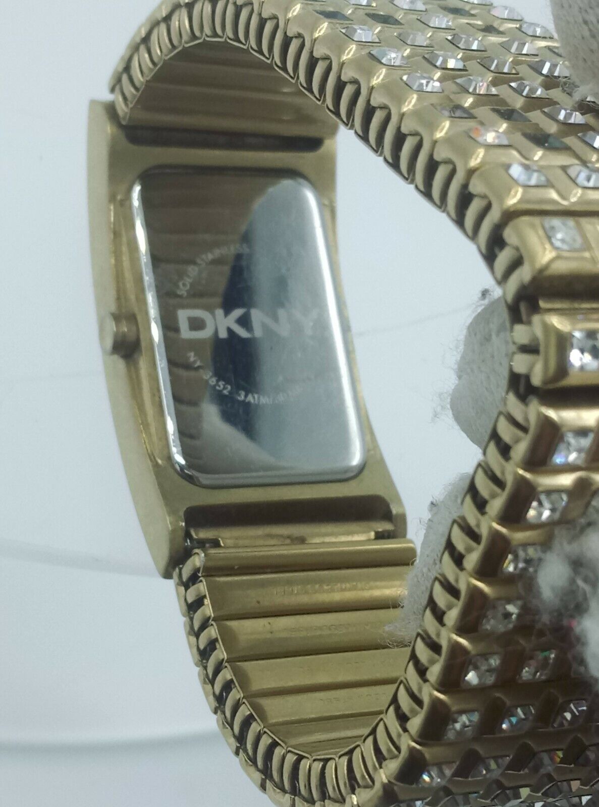 DKNY NY3652 ladies watch gold tone diamonds inserts fixoflex NY-3652 3ATM