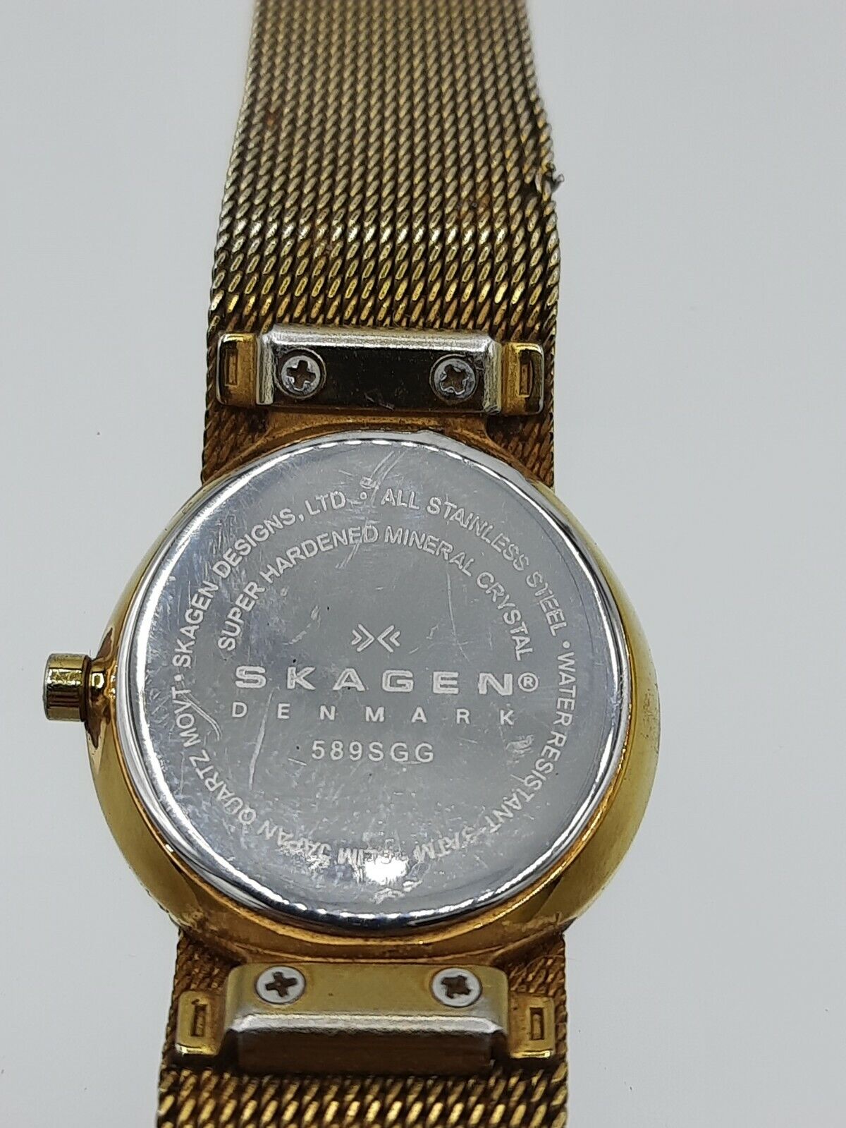 Skagen 589SGG ladies watch gold tone diamond dial 589SGG 3 ATM