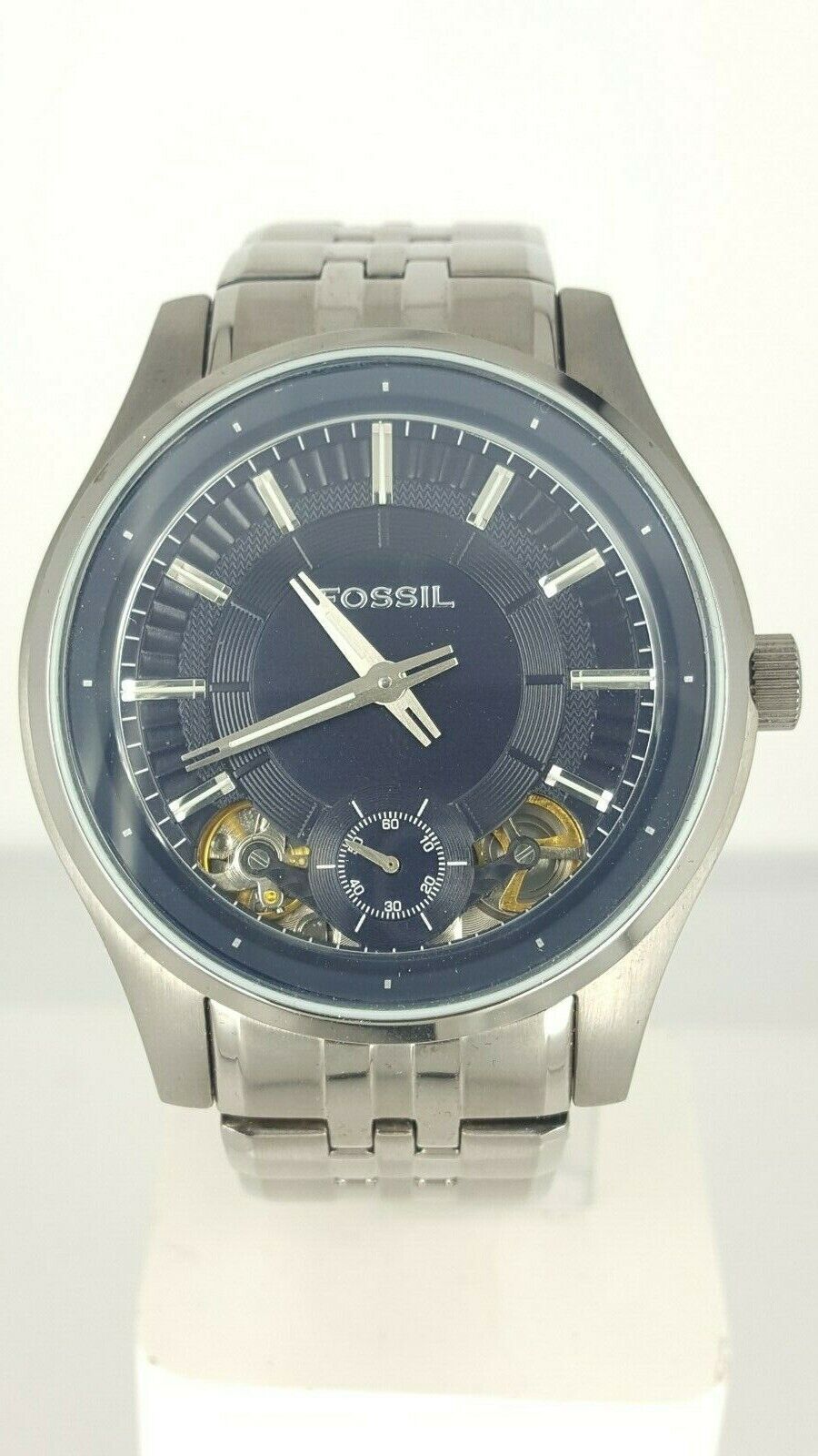 Fossil Twist ME 1066 men's watch solid gun metal ME-1066 analog 10 ATM