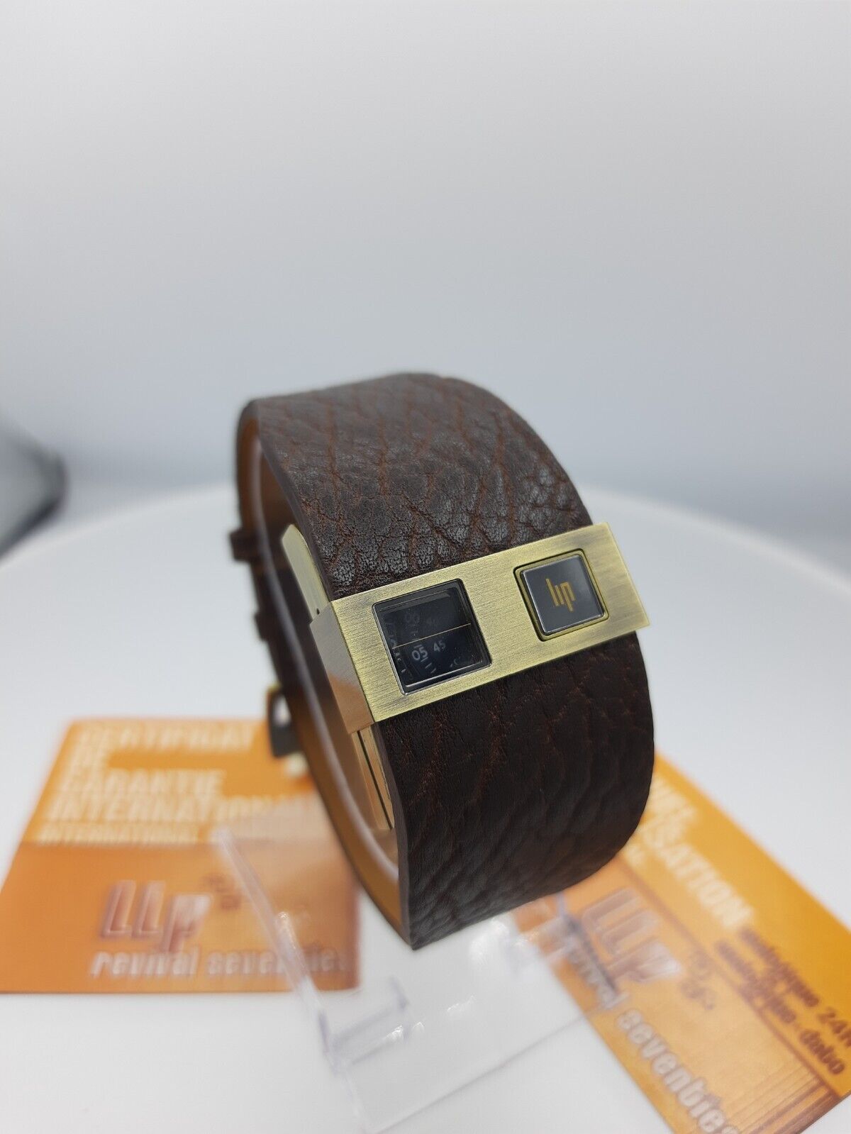 LIP 1871342 men's jumphourwatch Baschmakoff bronze darkbrown French design 10ATM