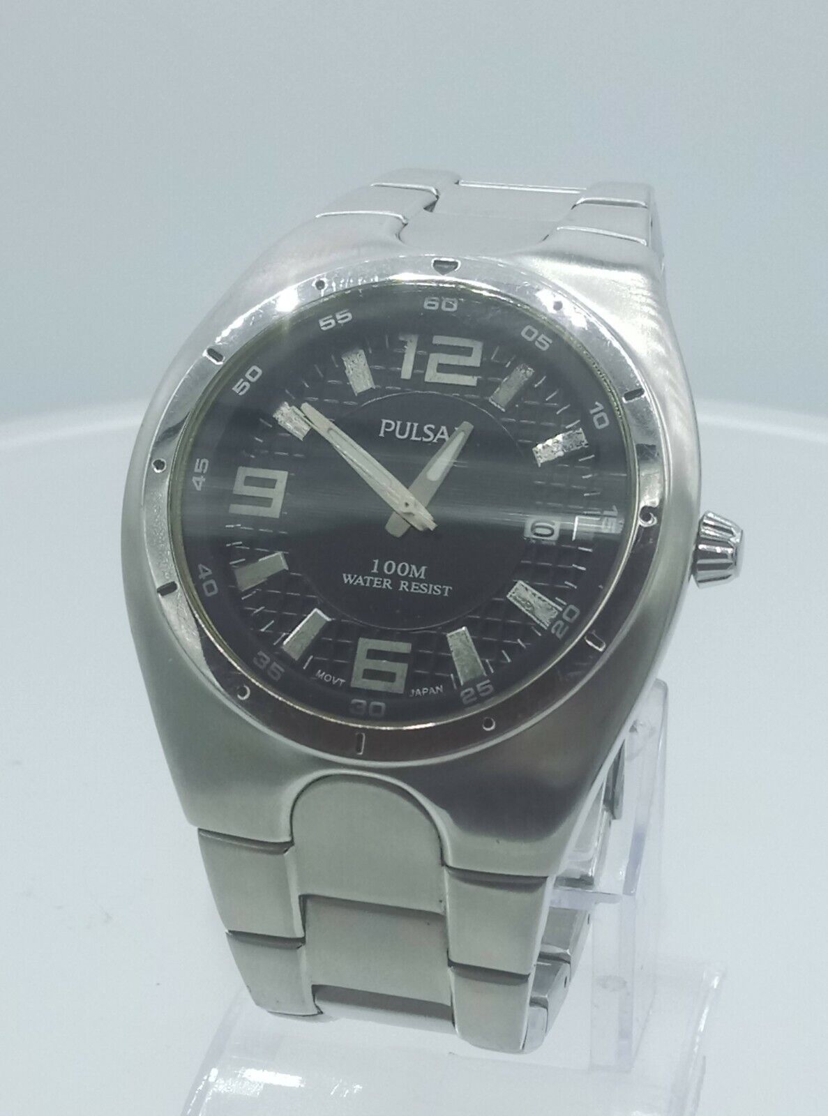 Pulsar VX42X202 men's watch solid stainless steel VX42-X202 analog 10 ATM