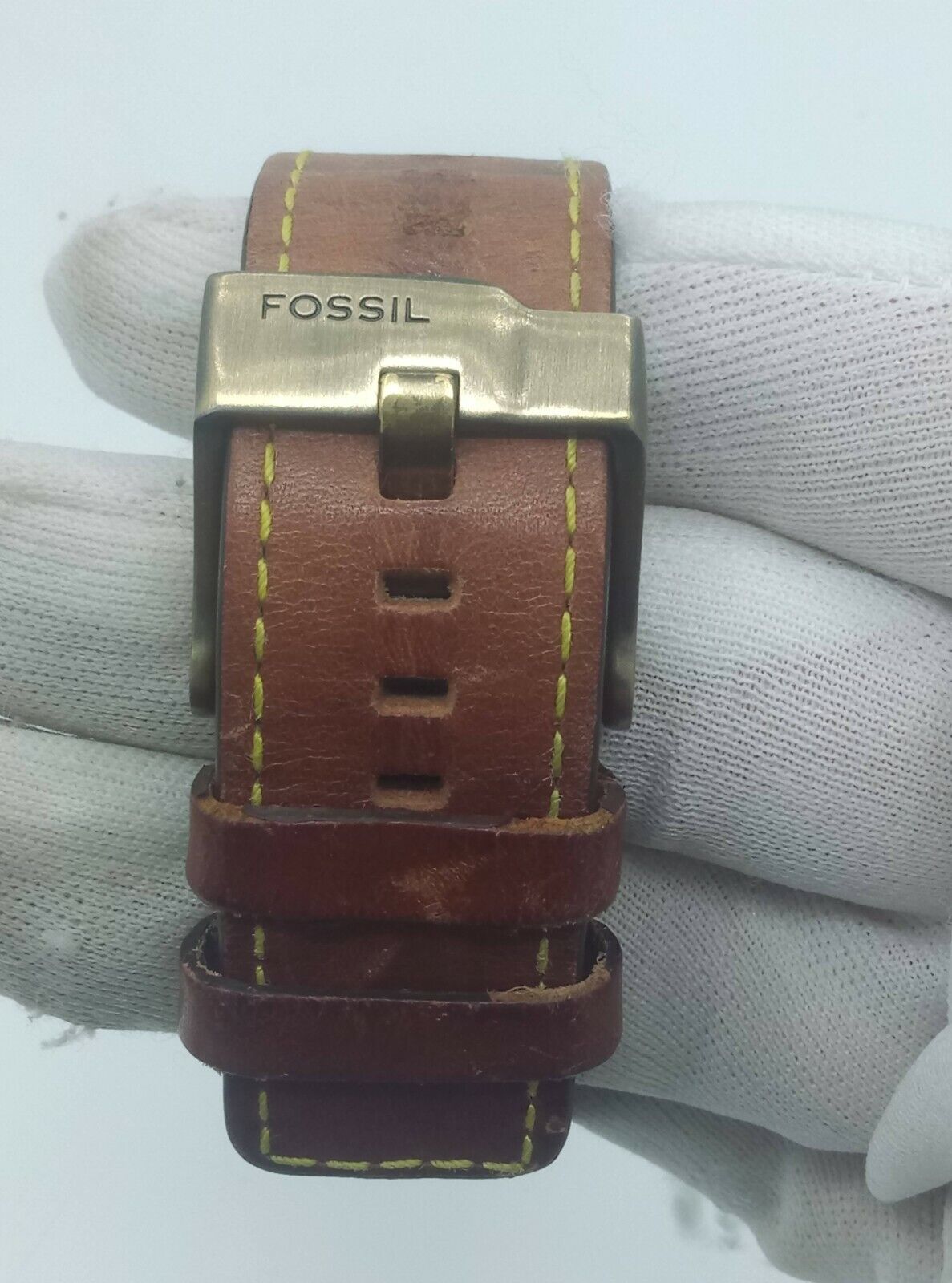 Fossil Authentic JR9638 men's jumphour watch NOS copper case JR-9638 analog 5ATM