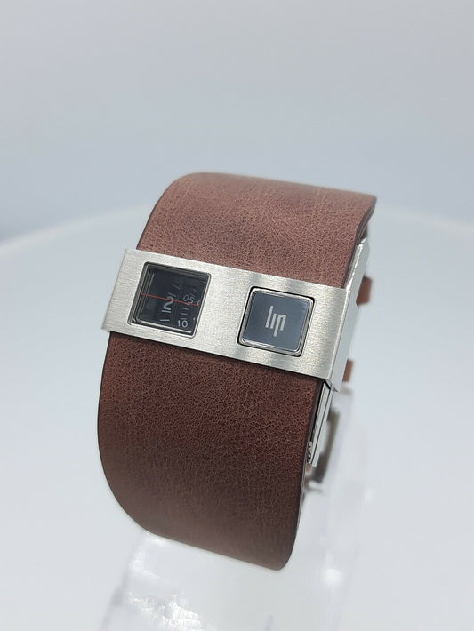 LIP 1871312 men's jumphourwatch Baschmakoff steel red/brown French design 10 ATM