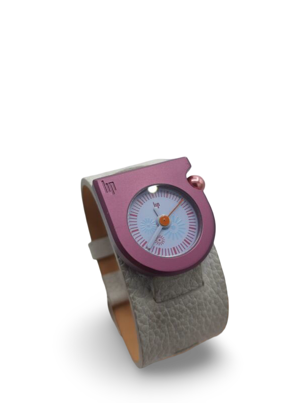 LIP 1890372 ladies analog time only watch Cabriole grey strap French design 3ATM