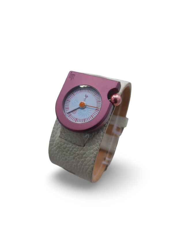 LIP 1890372 ladies analog time only watch Cabriole grey strap French design 3ATM